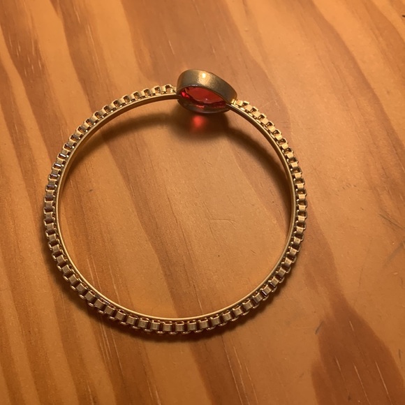 Set of green, pink, purple stone stacking bracelets. Can be worn individually. - Picture 2 of 4